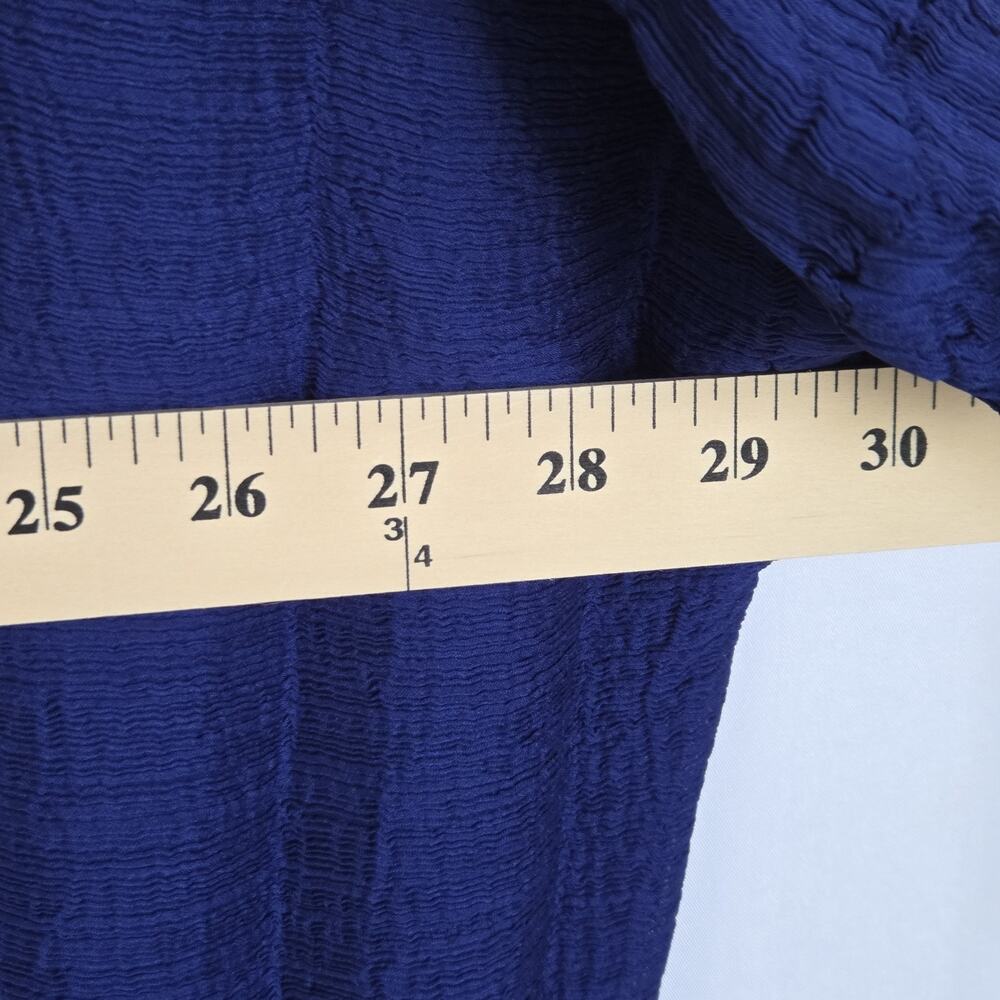 Issey Miyake Cauliflower Pleated Sheer Blue Batwing Button Cardigan OS Japan - Picture 6 of 9